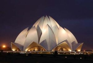 view of lotus temple in might